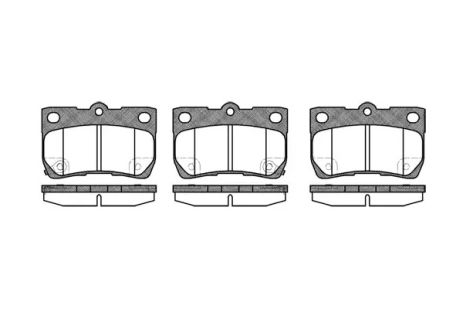 Комплект гальмівних колодок, дискове гальмо TOYOTA CROWN, LEXUS IS, WOKING (P1081302)