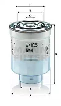 Фильтр топливный TOYOTA AURIS, MANN (WK8028Z)