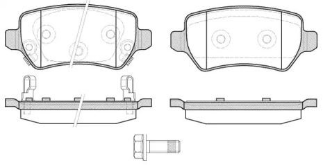 Комплект тормозных колодок, дисковый тормоз KIA PRO CEE'D, REMSA (095722)