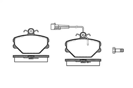Комплект гальмівних колодок, дискове гальмо FIAT TIPO, FSO POLONEZ, REMSA (026402)