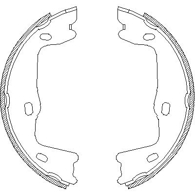 Комплект тормозных колодок, стояночный тормоз CHEVROLET VECTRA, SAAB 9-5, REMSA (465100)