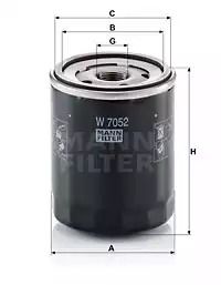 Фільтр масляний VW TRANSPORTER, MANN-FILTER (W7052)