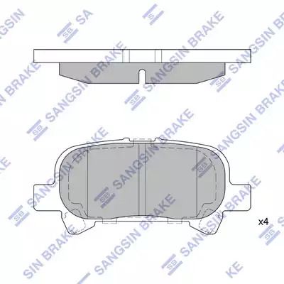 Комплект гальмівних колодок, дискове гальмо TOYOTA AVALON, HI-Q (SP1364)