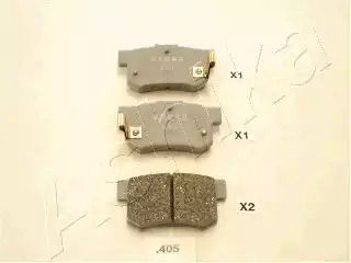 Комплект тормозных колодок, дисковый тормоз SUZUKI KIZASHI, FIAT SEDICI, ASHIKA (5104405)