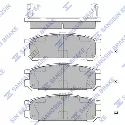 Комплект гальмівних колодок, дискове гальмо SUBARU LEGACY, HI-Q (SP1537)