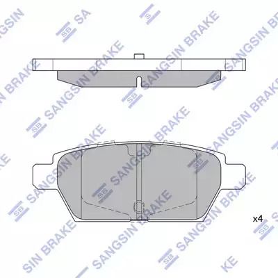 Комплект гальмівних колодок, дискове гальмо FORD USA, MAZDA 6, HI-Q (SP1476)