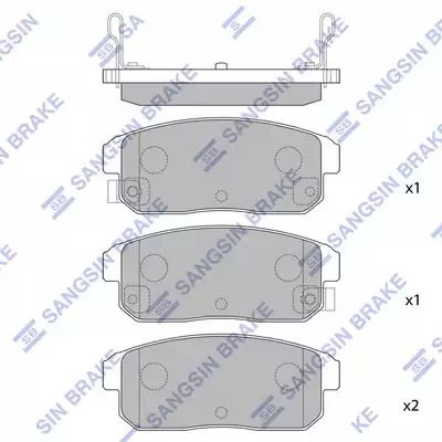 Комплект тормозных колодок, дисковый тормоз INFINITI I35, MAZDA RX-8, SANGSIN (SP1163)