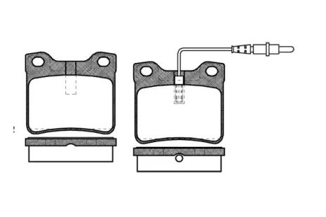 Комплект тормозных колодок, дисковый тормоз MERCEDES-BENZ V-CLASS, REMSA (032122)