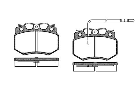 Комплект гальмівних колодок, дискове гальмо PEUGEOT 205, REMSA (017002)