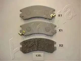Комплект тормозных колодок, дисковый тормоз SUZUKI SWIFT, NISSAN SUNNY, ASHIKA (5001135)