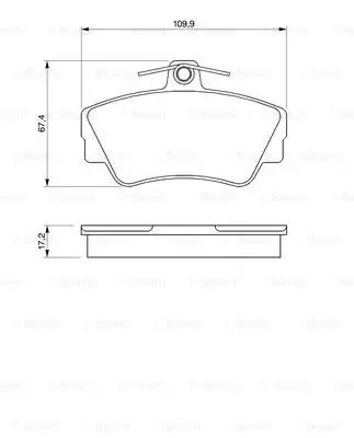 Комплект тормозных колодок, дисковый тормоз VOLVO 440, BOSCH (0986460989)