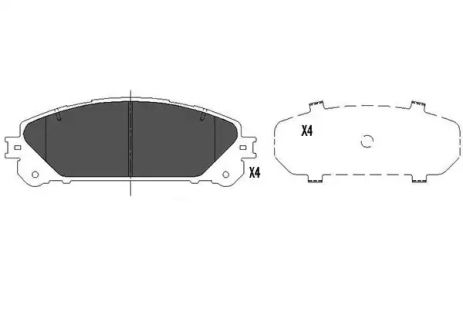 Комплект тормозных колодок, дисковый тормоз TOYOTA RAV, LEXUS RX, KAVO PARTS (KBP9116)