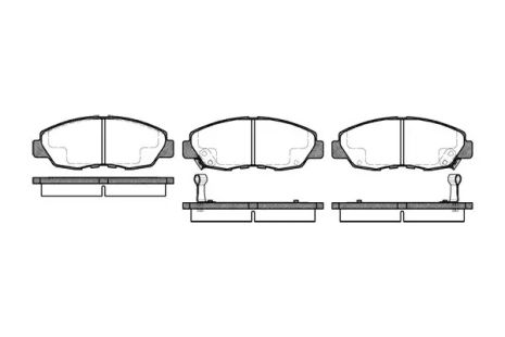 Комплект тормозных колодок, дисковый тормоз LAND ROVER, HONDA ACCORD, REMSA (032402)