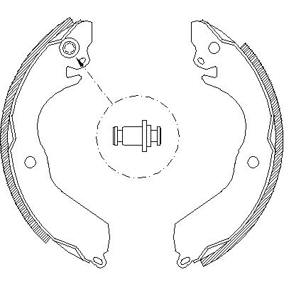 Комплект гальмівних колодок MITSUBISHI LANCER, MITSUBISHI MIRAGE, REMSA (464700)