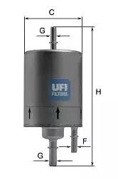 Фильтр топливный AUDI A6, UFI (3183000)