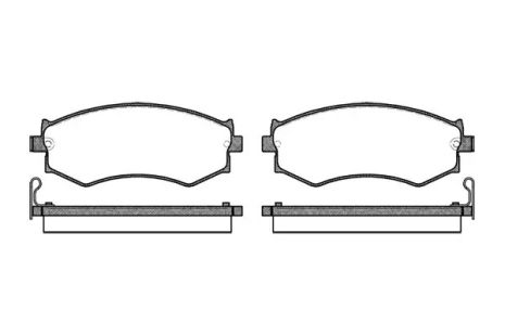 Комплект тормозных колодок, дисковый тормоз INFINITI G20, NISSAN 240, REMSA (035004)