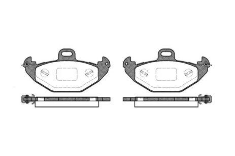 Комплект тормозных колодок, дисковый тормоз RENAULT LAGUNA, REMSA (068600)