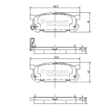 Комплект тормозных колодок, дисковый тормоз MAZDA MX-5, NIPPARTS (J3613020)