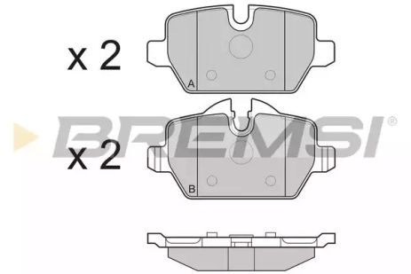 Комплект тормозных колодок, дисковый тормоз BMW 1, Bremsi (BP3196)