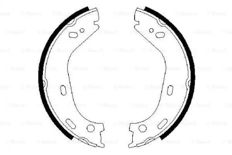 Комплект гальмівних колодок, гальмо стоянки MERCEDES-BENZ SL, BOSCH (0986487126)