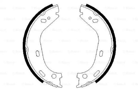 Комплект гальмівних колодок, гальмо стоянки MERCEDES-BENZ SL, BOSCH (0986487126)