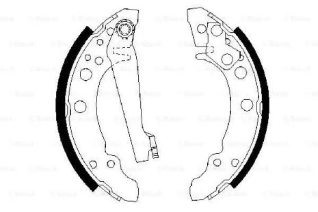 Комплект гальмівних колодок SEAT AROSA, AUDI 50, BOSCH (0986487002)