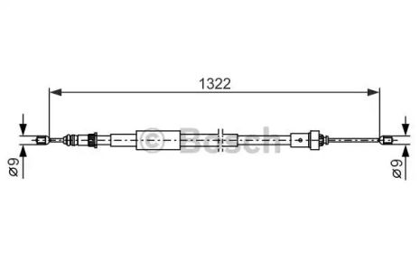Трос ручного гальма RENAULT CLIO, BOSCH (1987482385)