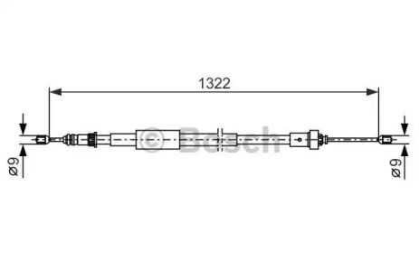 Трос ручного тормоза RENAULT CLIO, BOSCH (1987482385)