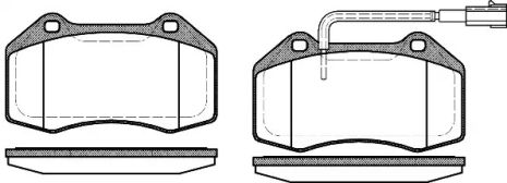 Комплект тормозных колодок, дисковый тормоз ABARTH PUNTO, ALFA ROMEO, REMSA (111312)