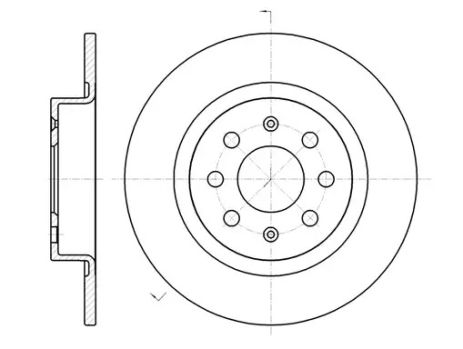 Диск тормозной FIAT PUNTO, OPEL CORSA, REMSA (698300)