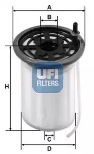 Фильтр топливный FIAT TIPO, UFI (2607900)