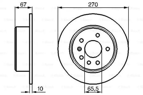 Диск гальмівний OPEL SENATOR, OPEL OMEGA, BOSCH (0986478267)