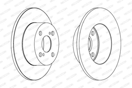 Диск гальмівний TOYOTA COROLLA, FERODO (DDF1487)