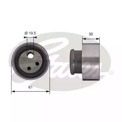 Натяжний ролик ременя ГРМ INNOCENTI ELBA, FIAT SIENA, GATES (T41118)