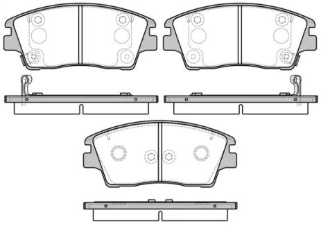 Комплект тормозных колодок, дисковый тормоз KIA SPORTAGE, HYUNDAI TUCSON, REMSA (167602)