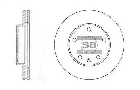 Диск гальмівний SANGSIN (SD3006)