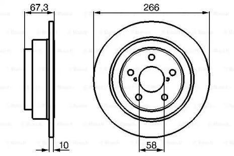 Диск тормозной SUBARU FORESTER, BOSCH (0986478799)