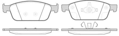 Комплект гальмівних колодок, дискове гальмо LINCOLN MKC, FORD FOCUS, REMSA (151010)