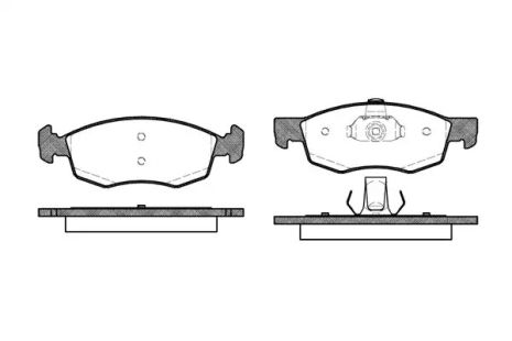 Комплект тормозных колодок, дисковый тормоз FIAT DOBLO, REMSA (017230)