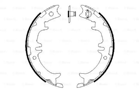 Комплект гальмівних колодок, гальмо стоянки LEXUS IS, TOYOTA AVENSIS, BOSCH (0986487615)