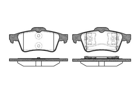 Комплект гальмівних колодок, дискове гальмо CITROËN C5, VOLVO V50, REMSA (084200)