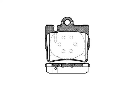 Комплект тормозных колодок, дисковый тормоз MERCEDES-BENZ S-CLASS, REMSA (077000)