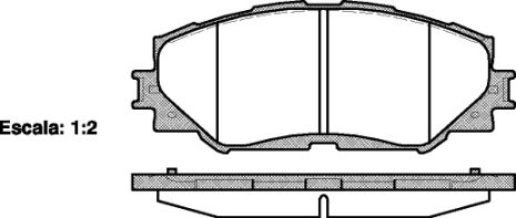 Комплект гальмівних колодок, дискове гальмо SUBARU TREZIA, TOYOTA RAV, WOKING (P1332300)