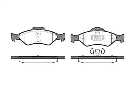 Комплект тормозных колодок, дисковый тормоз MAZDA 121, FORD FIESTA, REMSA (076500)