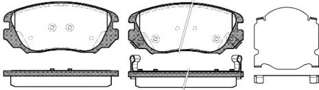 Комплект тормозных колодок, дисковый тормоз CHEVROLET MALIBU, SAAB 9-5, REMSA (138502)