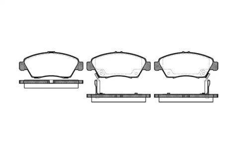 Комплект тормозных колодок, дисковый тормоз HONDA CIVIC, WOKING (P518302)