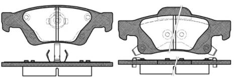 Комплект тормозных колодок, дисковый тормоз JEEP GRAND, WOKING (P1546302)