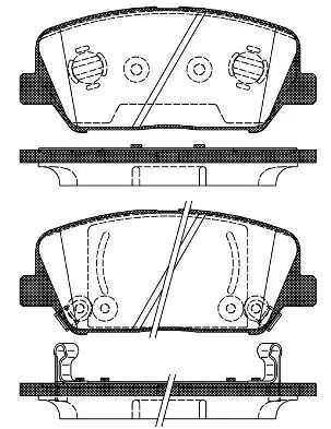 Комплект тормозных колодок, дисковый тормоз KIA CEE'D, HYUNDAI GRANDEUR, REMSA (139802)
