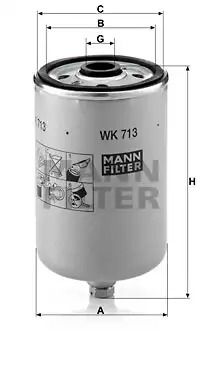 Фильтр топливный VOLVO XC90, MANN (WK713)
