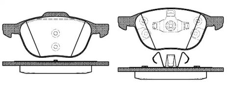 Комплект тормозных колодок, дисковый тормоз MAZDA 3, FORD FOCUS, REMSA (108230)